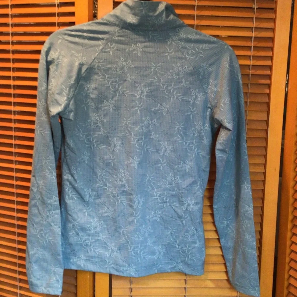 Lucy Women's teal Quarter-Zip Long Sleeve Top